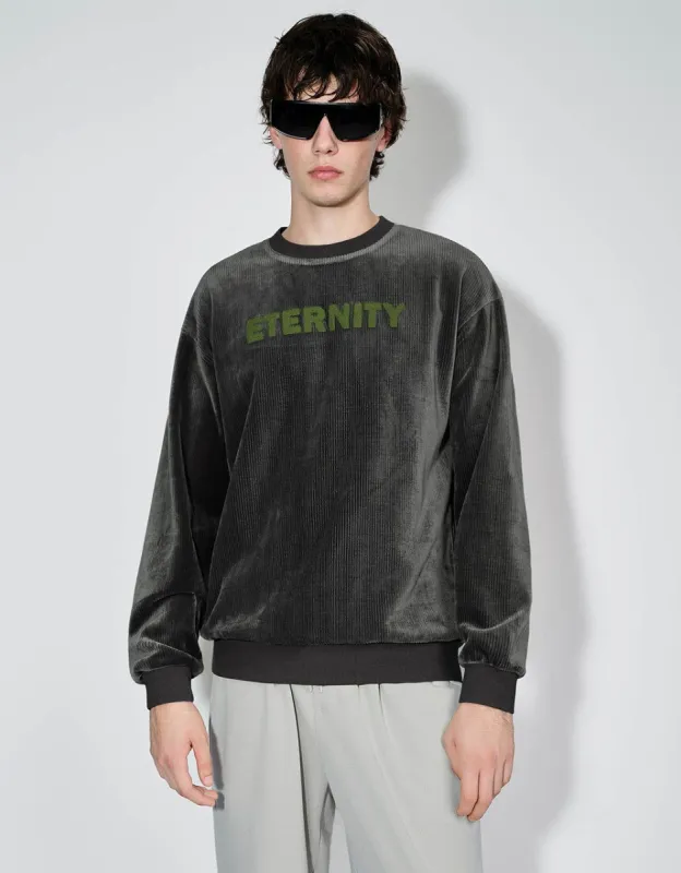 Letter Printed Crew Neck Sweatshirt sold by Urban Revivo