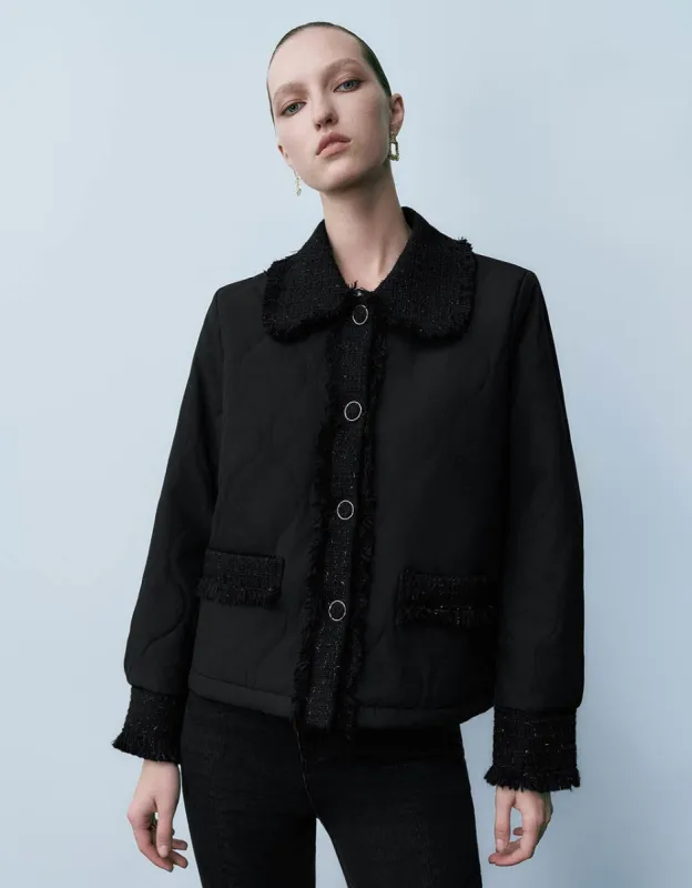 Embossed Straight Padded Coat sold by Urban Revivo
