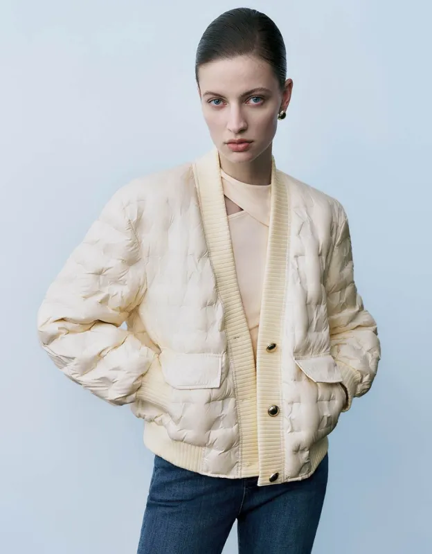 V-Neck Down Jacket sold by Urban Revivo