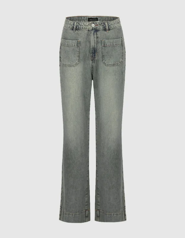 Wide-Leg Jeans sold by Urban Revivo