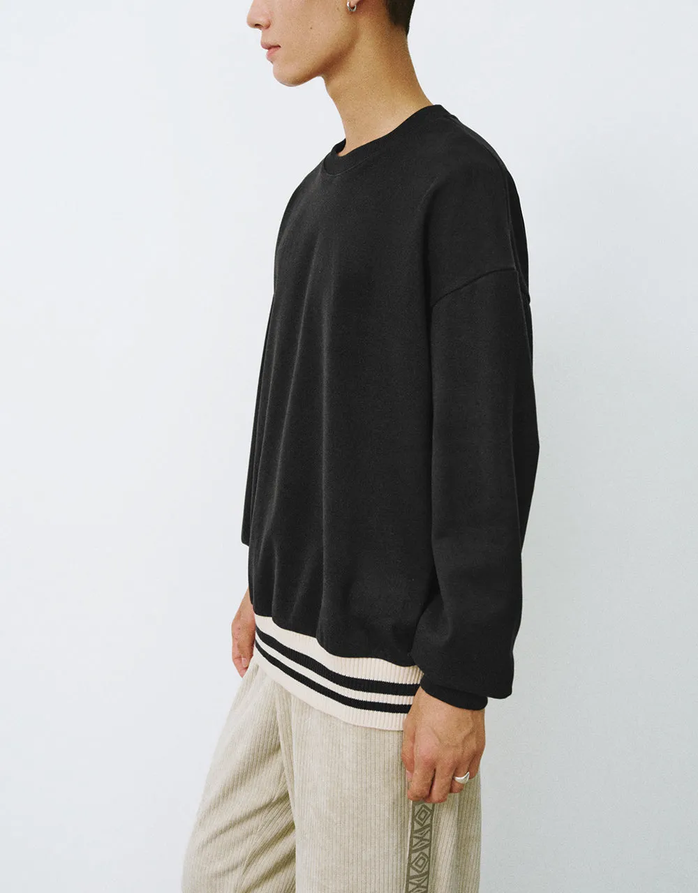 Two Toned Crew Neck Sweatshirt sold by Urban Revivo product image thumbnail 3