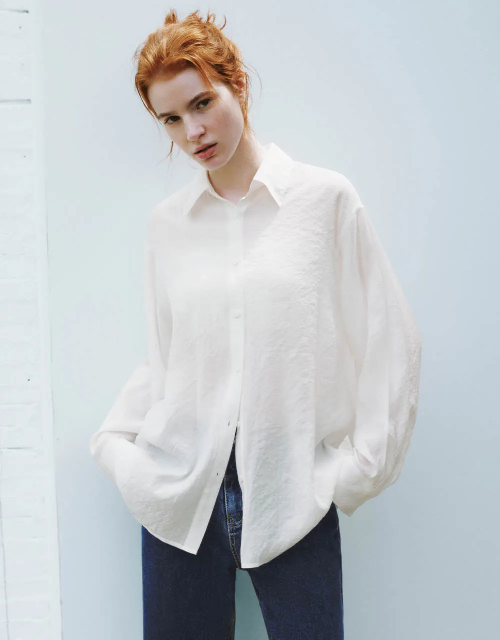 Button Up Straight Shirt sold by Urban Revivo