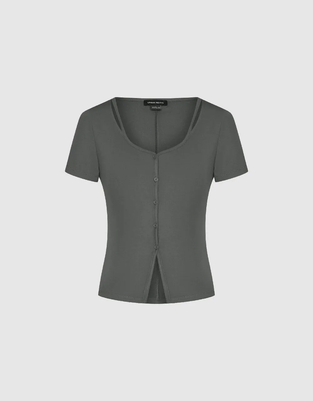 V-Neck A-Line Shirt sold by Urban Revivo product image thumbnail 2