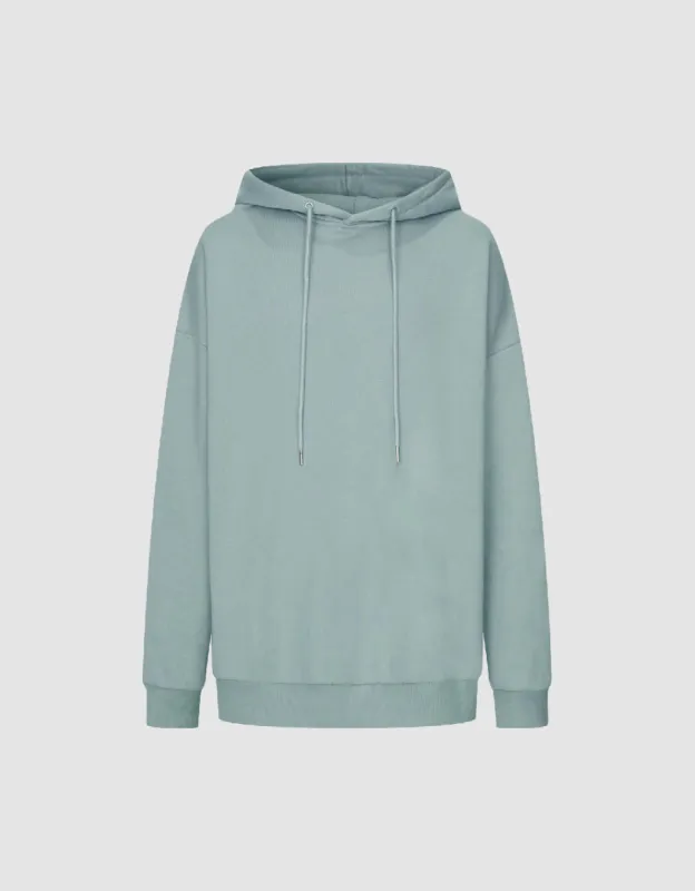 Drop Shoulder Sleeve Hooded Sweatshirt sold by Urban Revivo