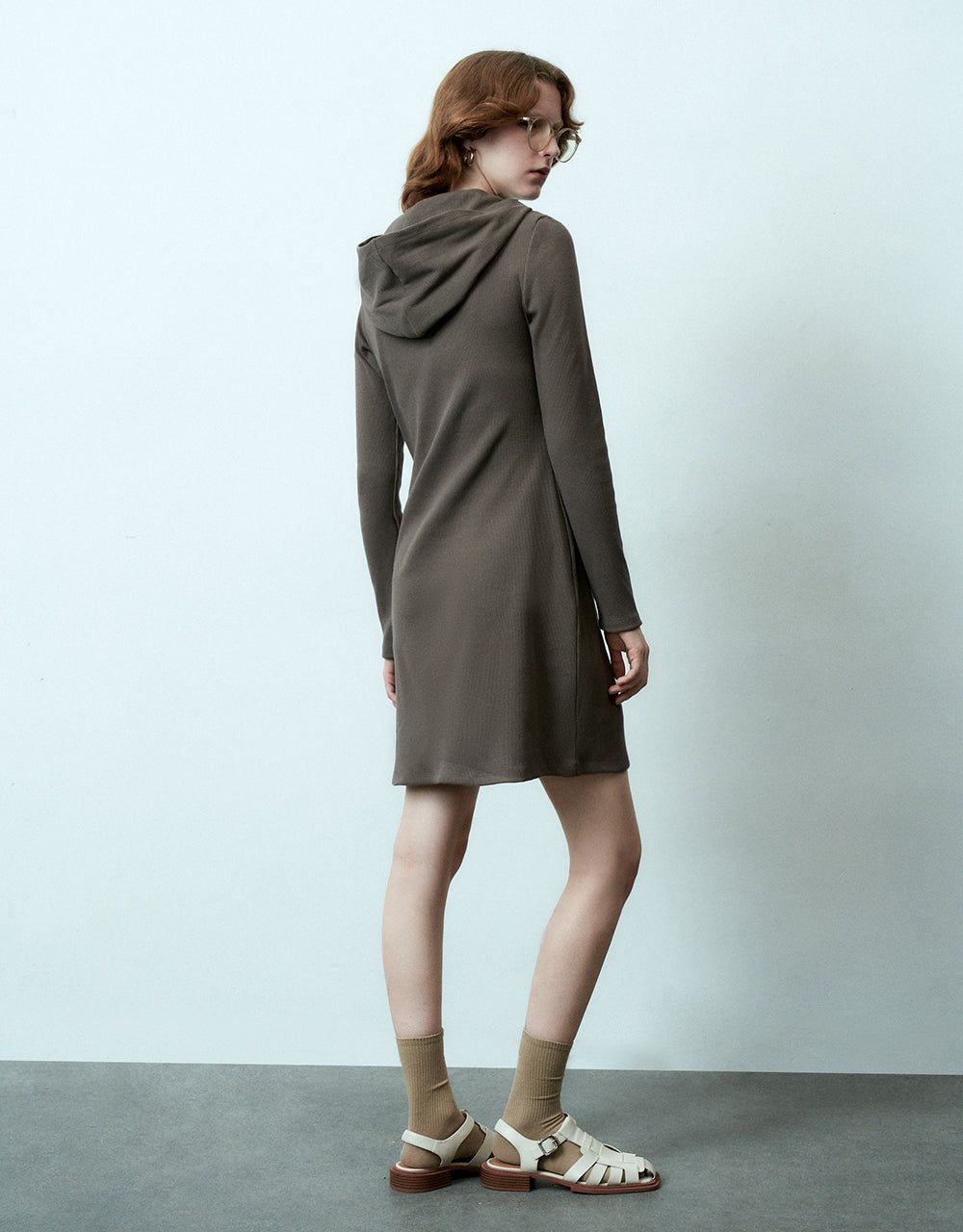 Knitted Hooded Skater Dress sold by Urban Revivo product image thumbnail 4