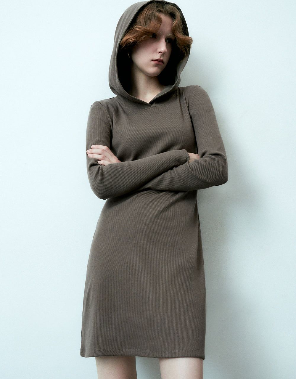 Knitted Hooded Skater Dress sold by Urban Revivo product image thumbnail 3
