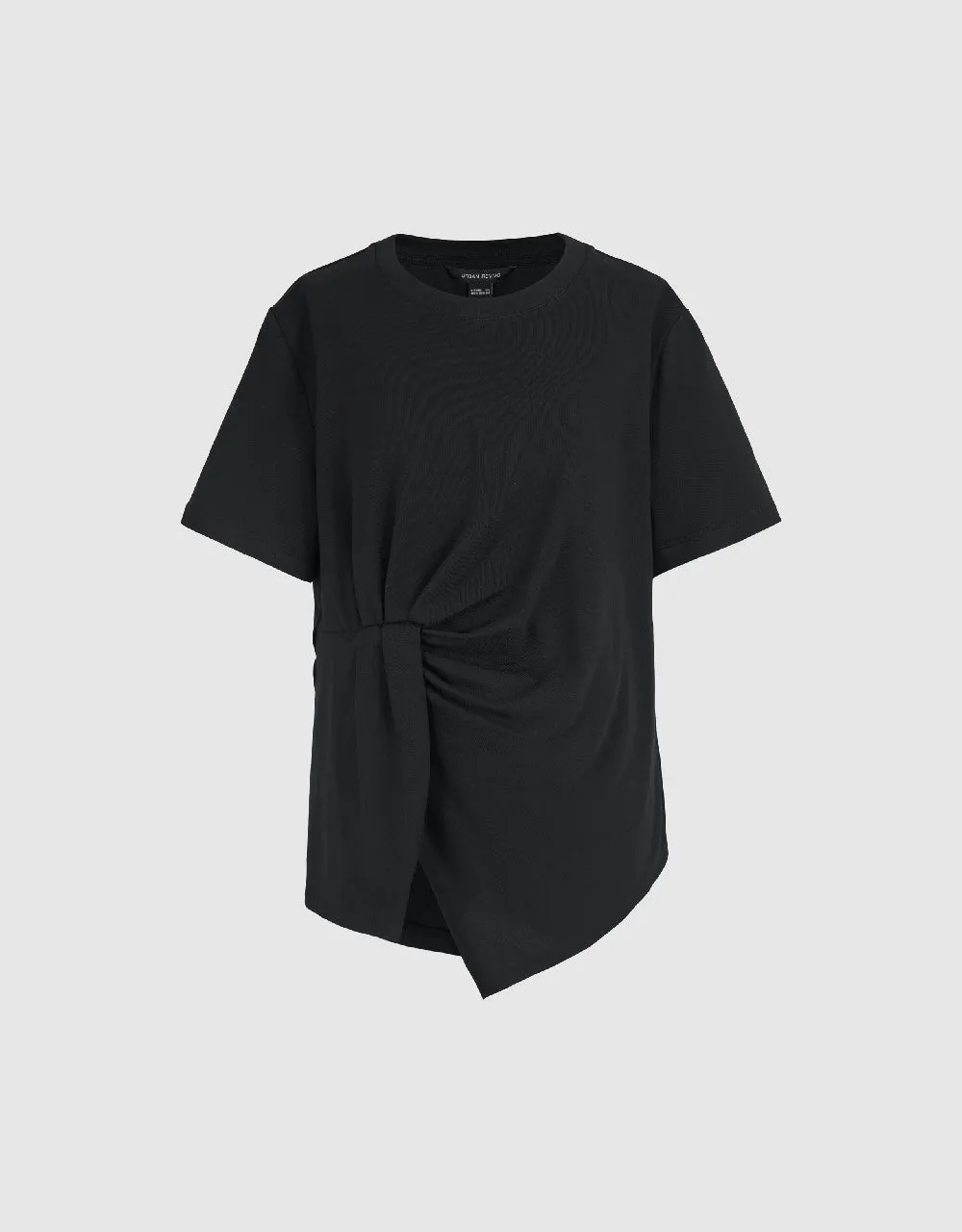 Twist Side Crew Neck T-Shirt sold by Urban Revivo product image thumbnail 2