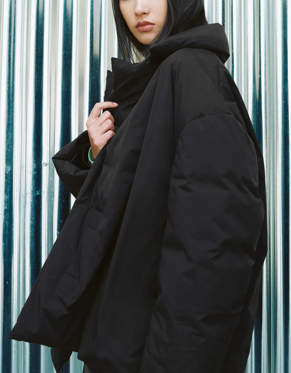Notch Lapel Oversized Down Jacket sold by Urban Revivo product image thumbnail 3