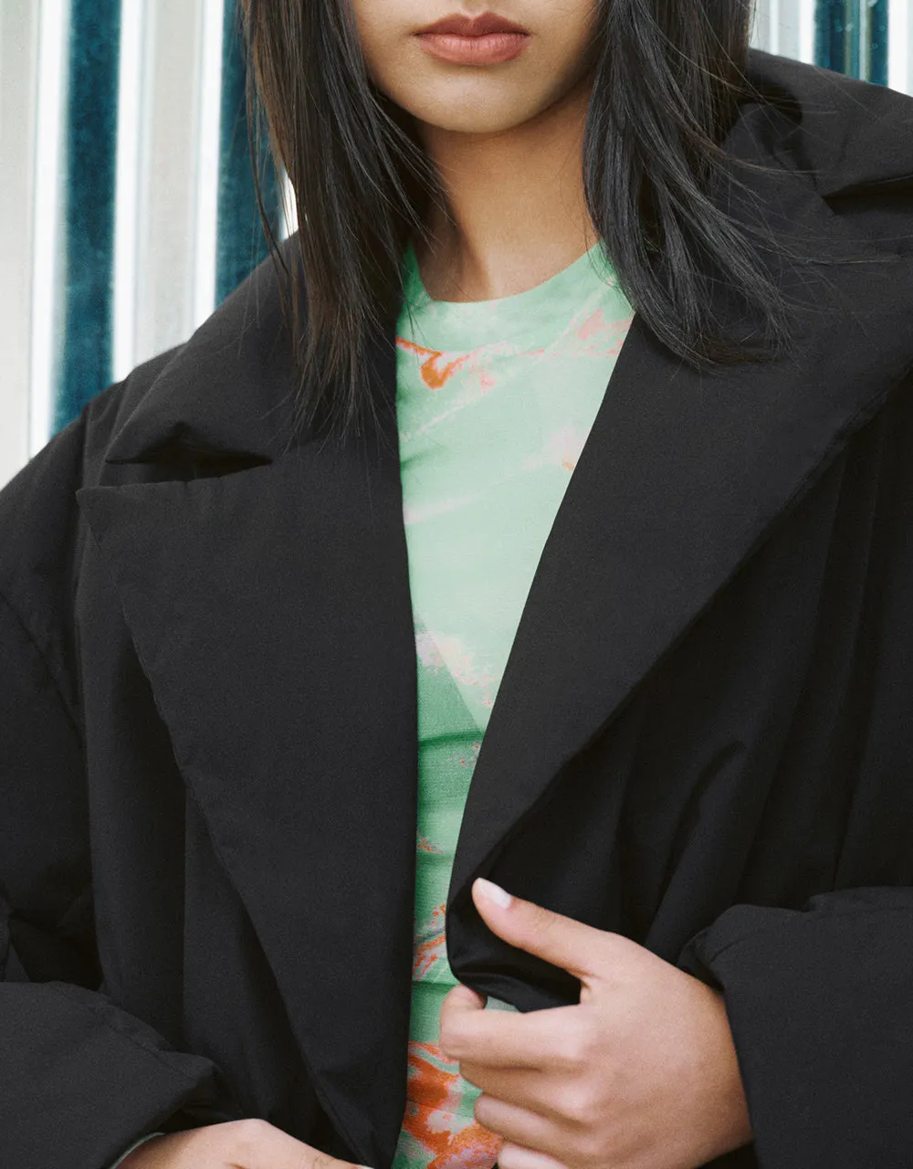 Notch Lapel Oversized Down Jacket sold by Urban Revivo product image thumbnail 4