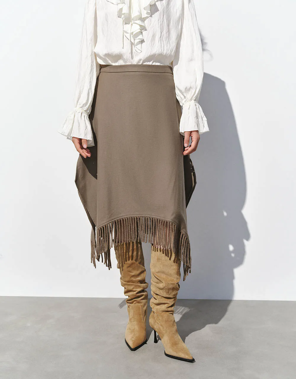 Midi A-Line Skirt With Tassel sold by Urban Revivo product image thumbnail 2