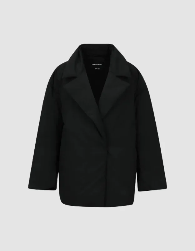 Notch Lapel Oversized Down Jacket made by Urban Revivo