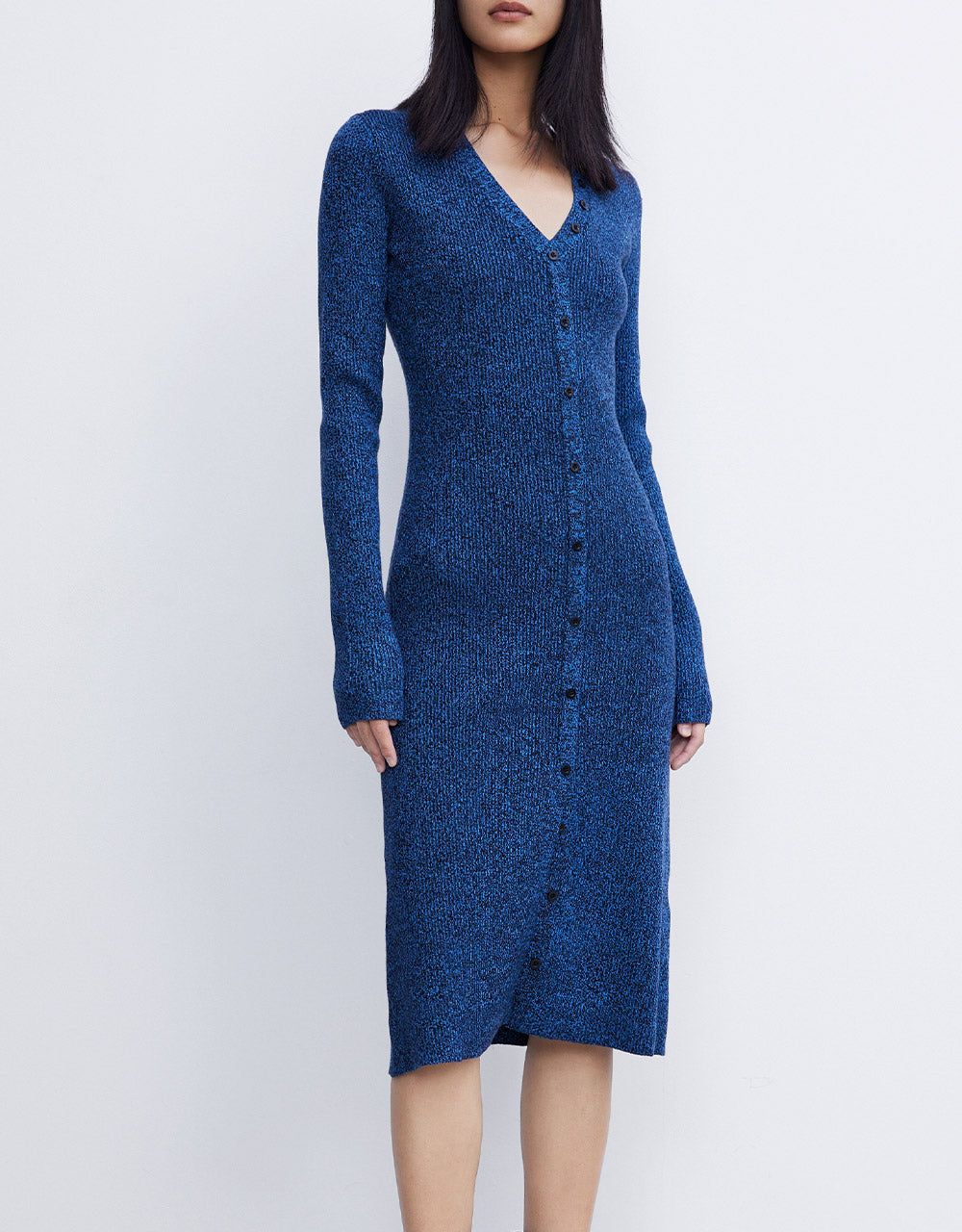 Ribbed Knit Button Up Bodycon Midi Dress sold by Urban Revivo product image thumbnail 3
