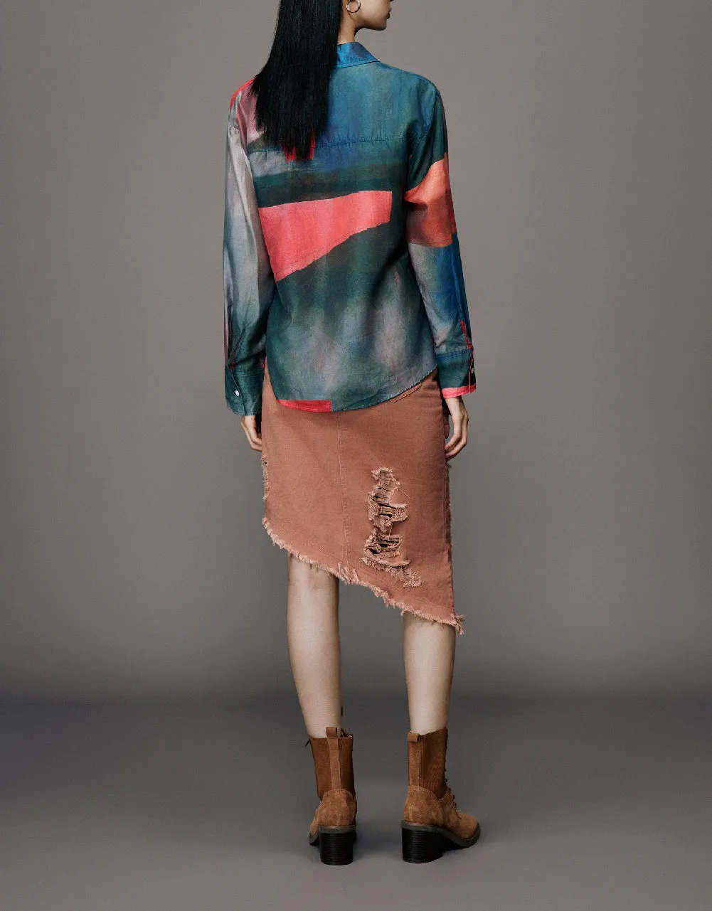 Surplice Neck Printed Shirt sold by Urban Revivo product image thumbnail 4