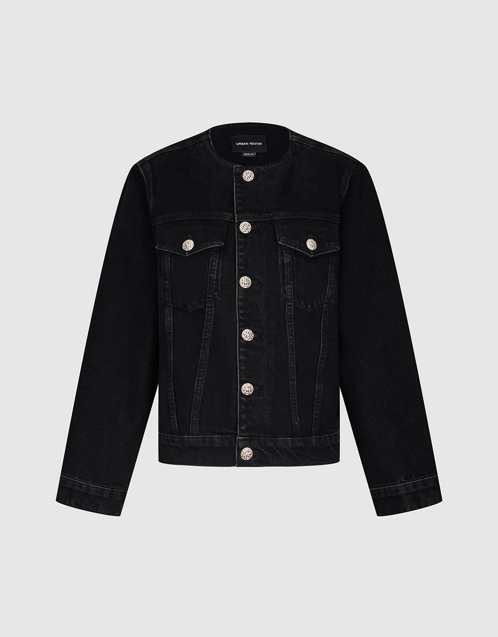 Crew Neck Denim Jacket sold by Urban Revivo product image thumbnail 2