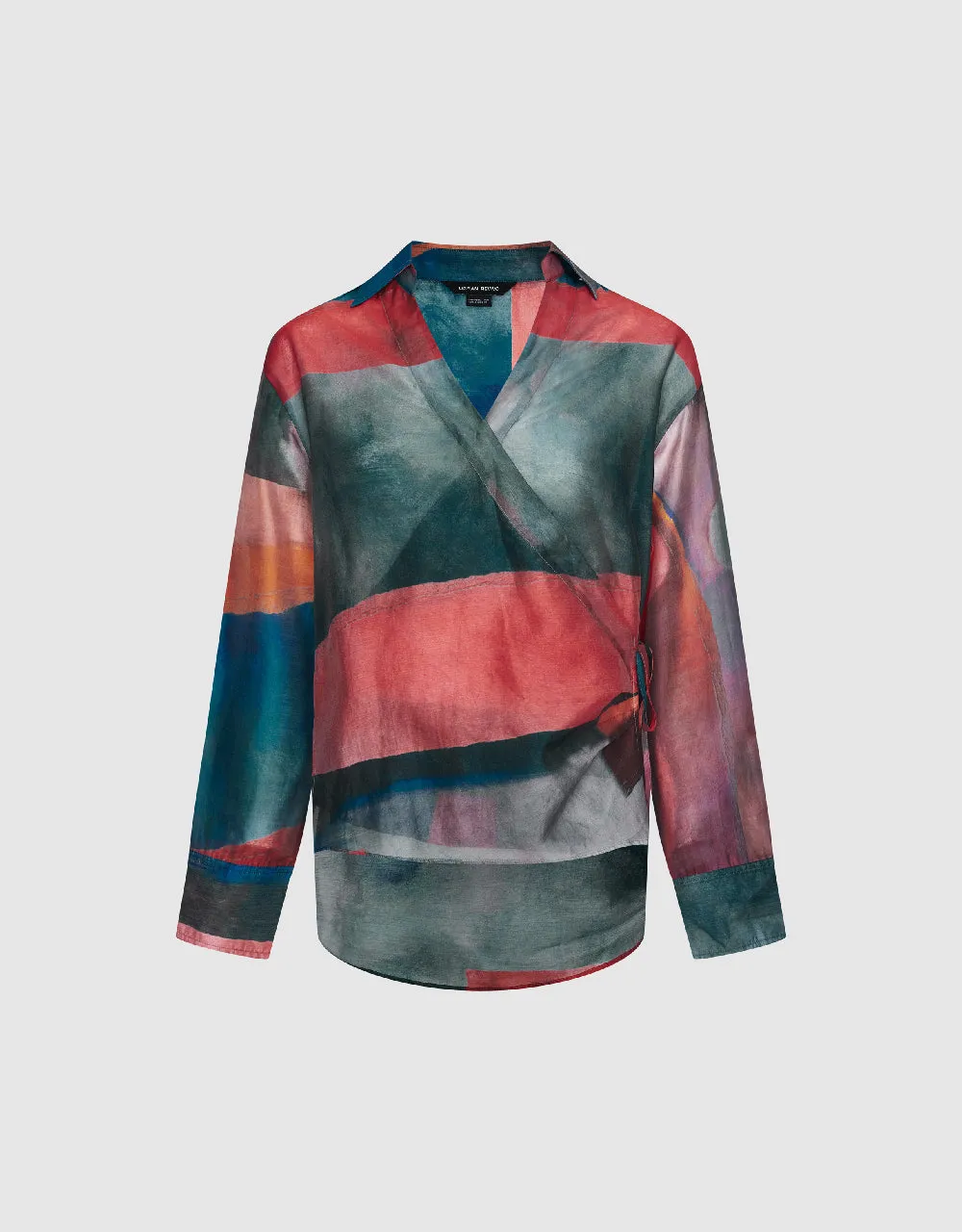 Surplice Neck Printed Shirt sold by Urban Revivo