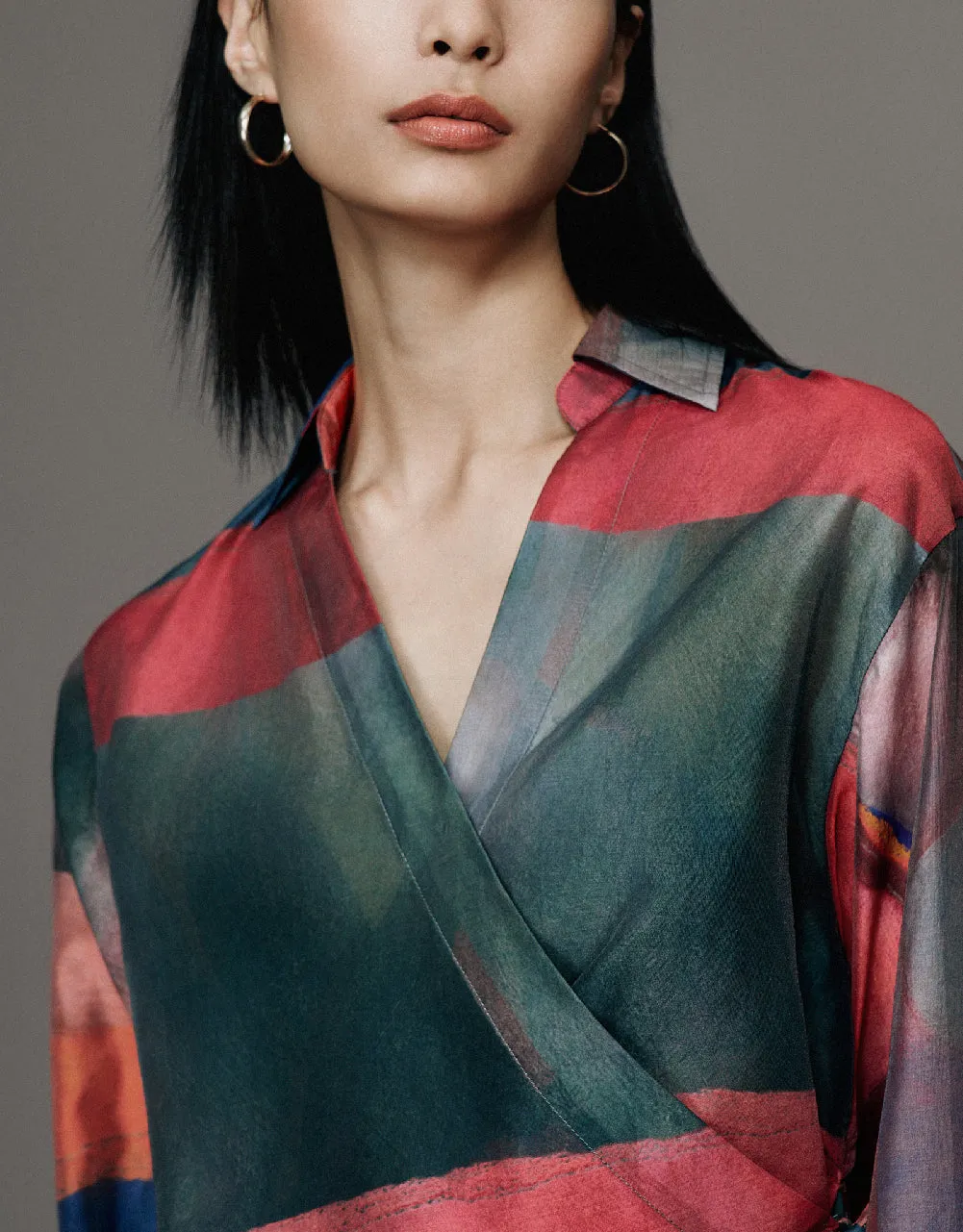 Surplice Neck Printed Shirt sold by Urban Revivo product image thumbnail 5