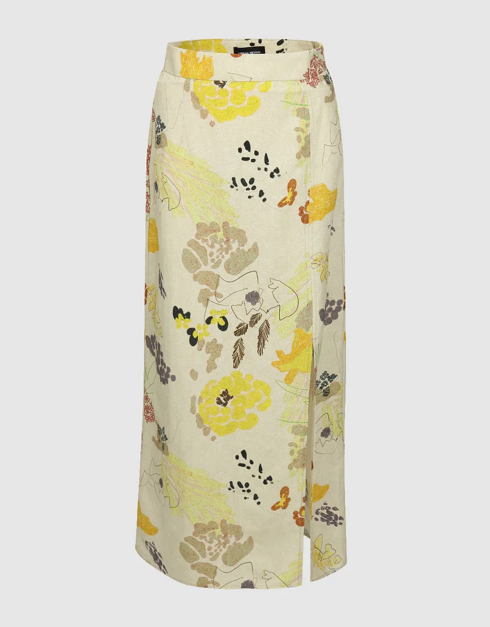 Floral Printed Straight Skirt sold by Urban Revivo