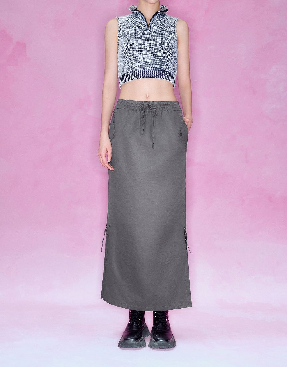 Drawstring Waist Straight Skirt sold by Urban Revivo product image thumbnail 2