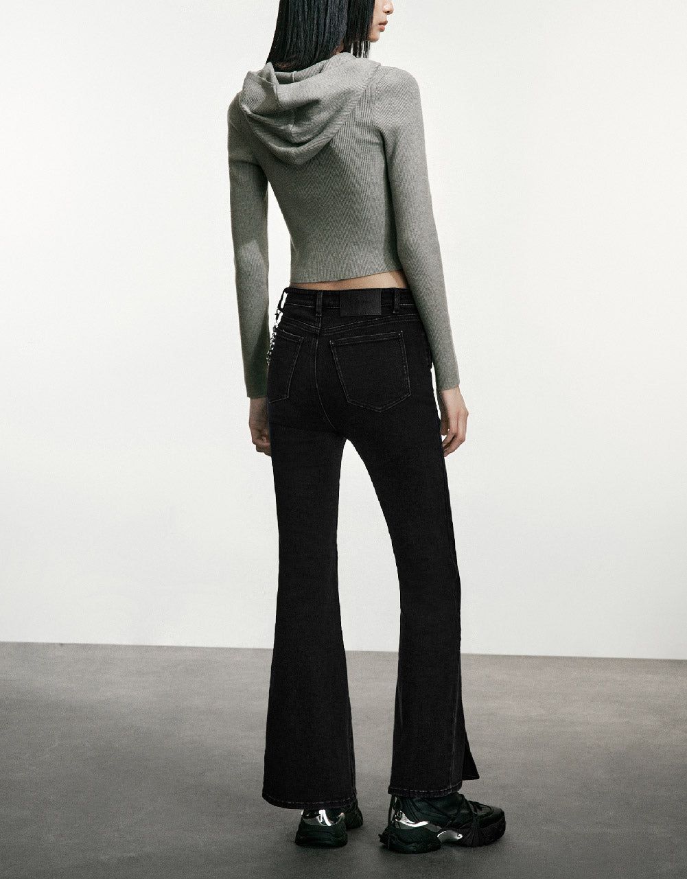 Flare Jeans With Chain Décor sold by Urban Revivo product image thumbnail 5