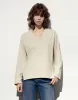Drop Shoulder Sleeve V-Neck Knitted T-Shirt sold by Urban Revivo