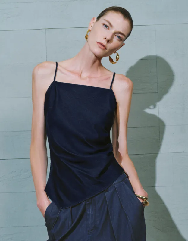Asyemmetric Denim Cami Top sold by Urban Revivo