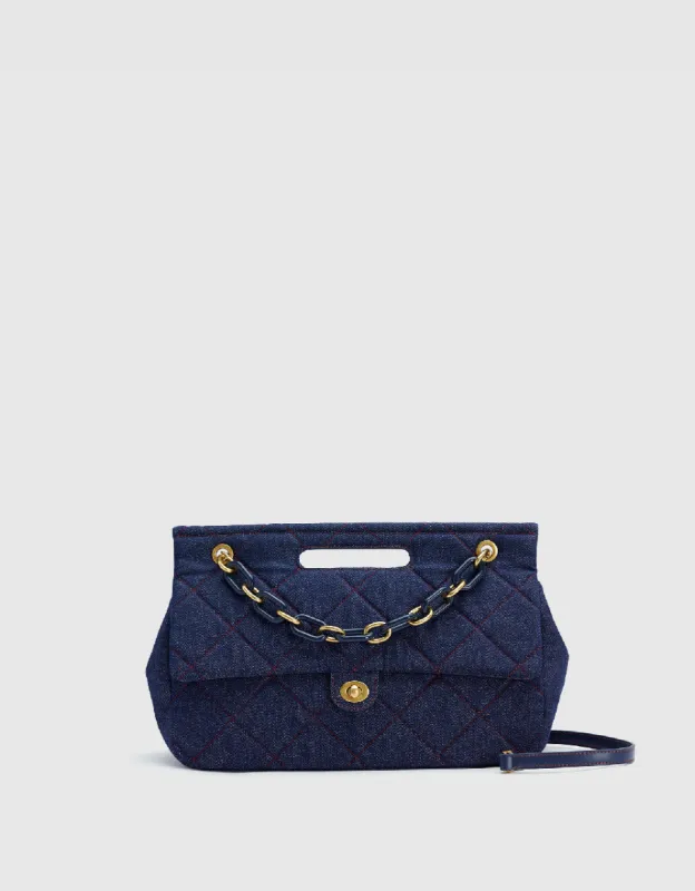 Chained Denim Shoulder Bag sold by Urban Revivo