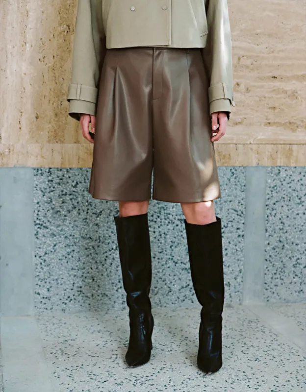 Vegan Leather Shorts sold by Urban Revivo