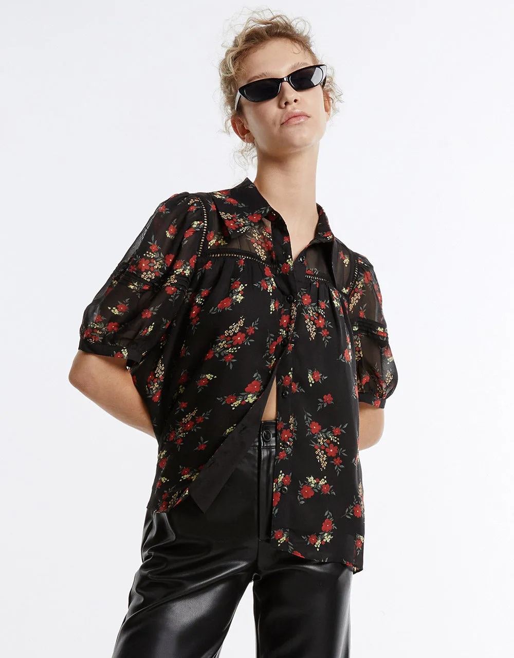 Floral Button Up Shirt sold by Urban Revivo