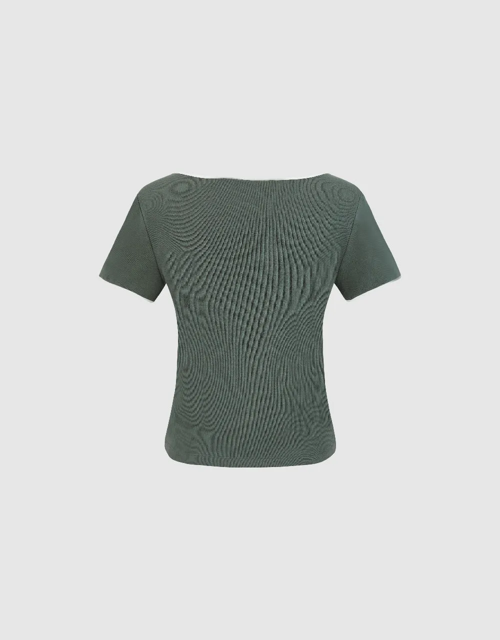 Bow Decor U Neck T-Shirt sold by Urban Revivo product image thumbnail 5