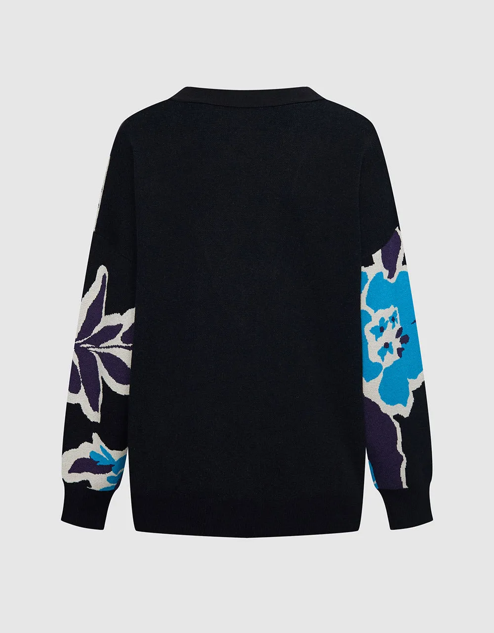 Floral Jacquard Button Up Cardigan sold by Urban Revivo product image thumbnail 4