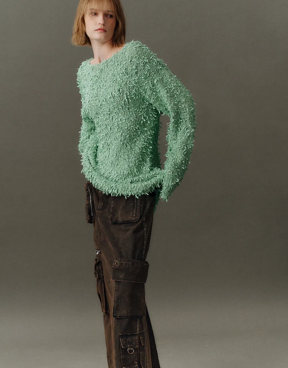 Furry Knitted T-Shirt sold by Urban Revivo product image thumbnail 3