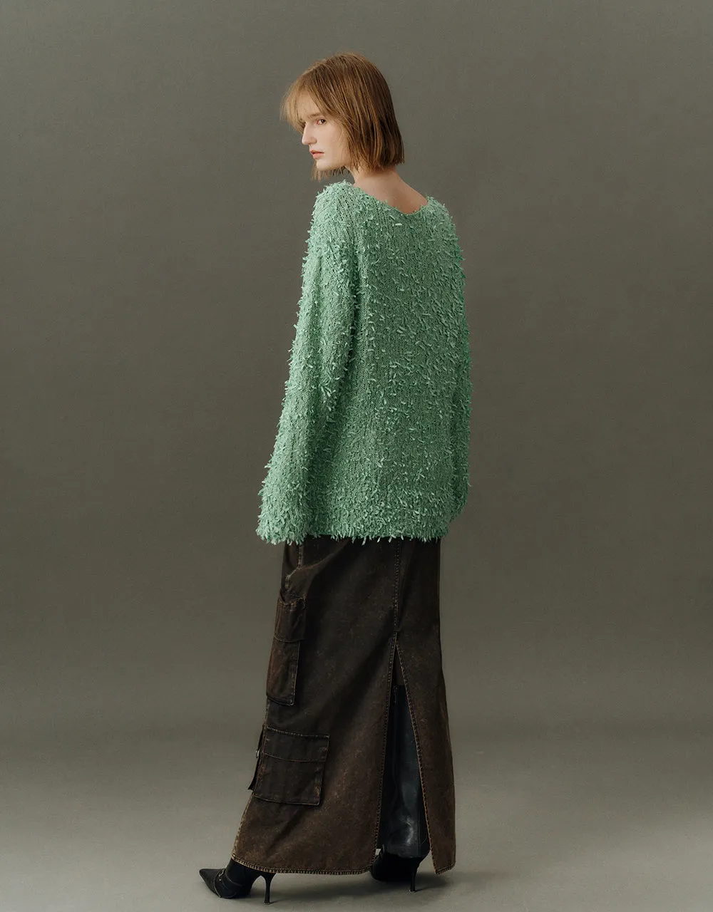 Furry Knitted T-Shirt sold by Urban Revivo product image thumbnail 5