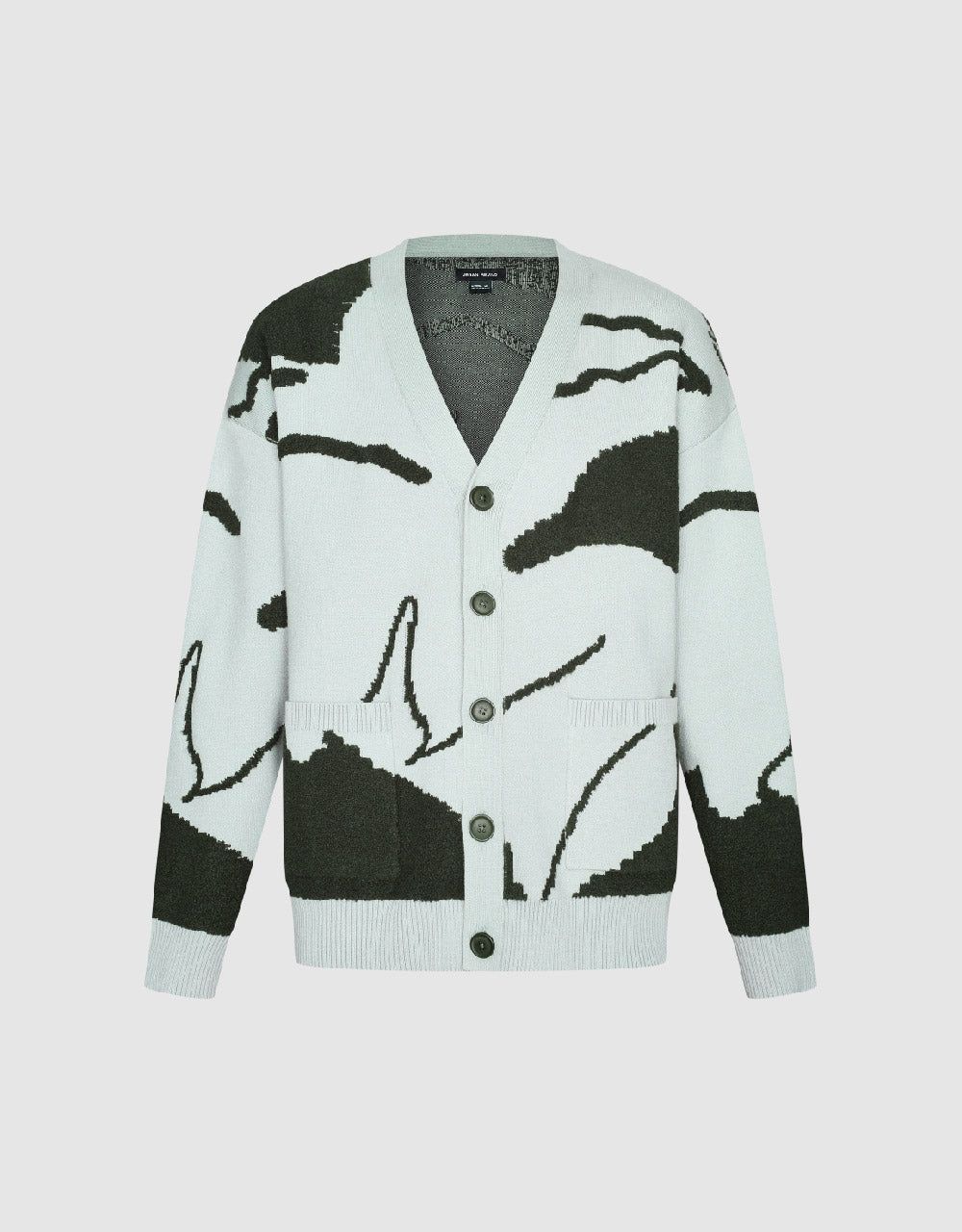 Printed Knitted Cardigan With Patch Pockets sold by Urban Revivo product image thumbnail 2