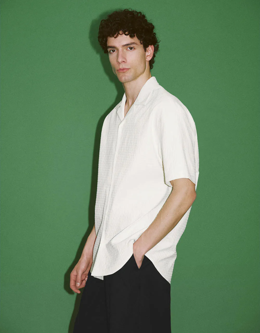 Textured Loose Shirt sold by Urban Revivo product image thumbnail 3