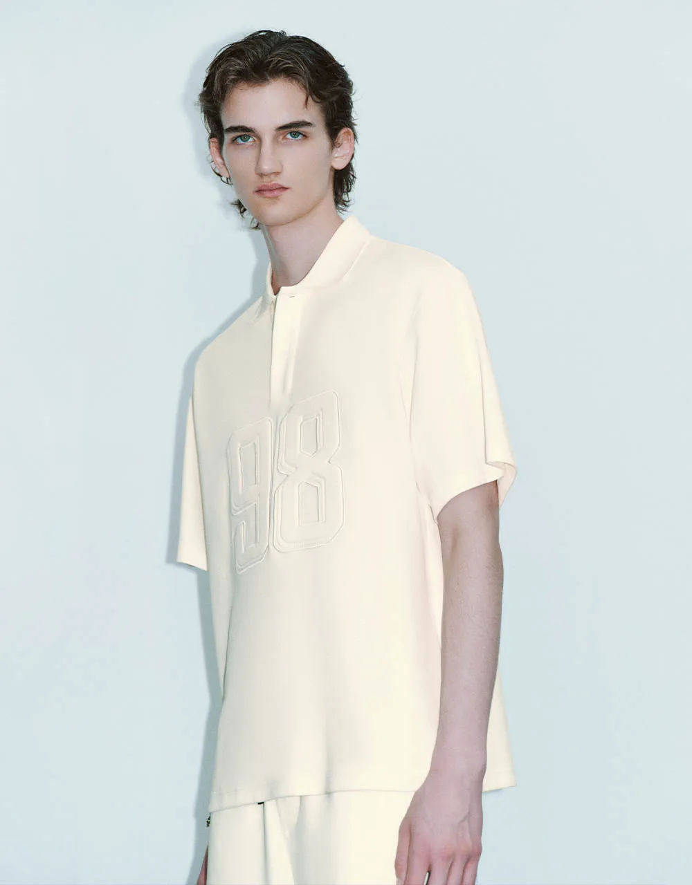 Embossed Loose Polo Shirt sold by Urban Revivo product image thumbnail 3