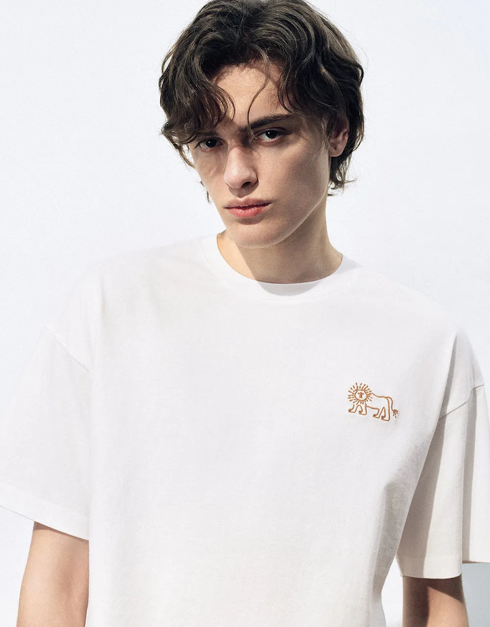 Crew Neck Straight T-Shirt sold by Urban Revivo product image thumbnail 4
