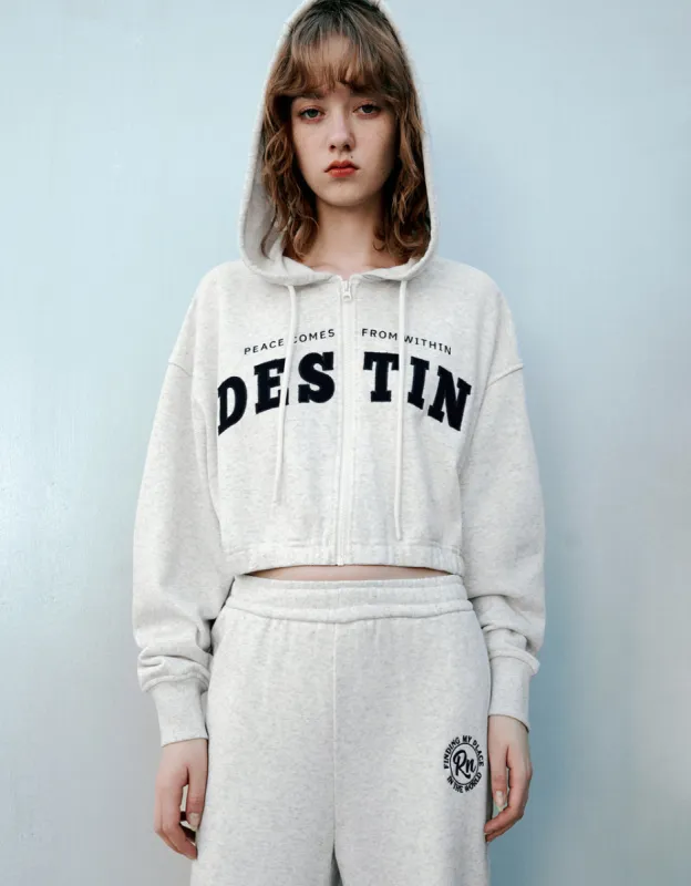 Zipper Front Printed Knitted Jacket sold by Urban Revivo