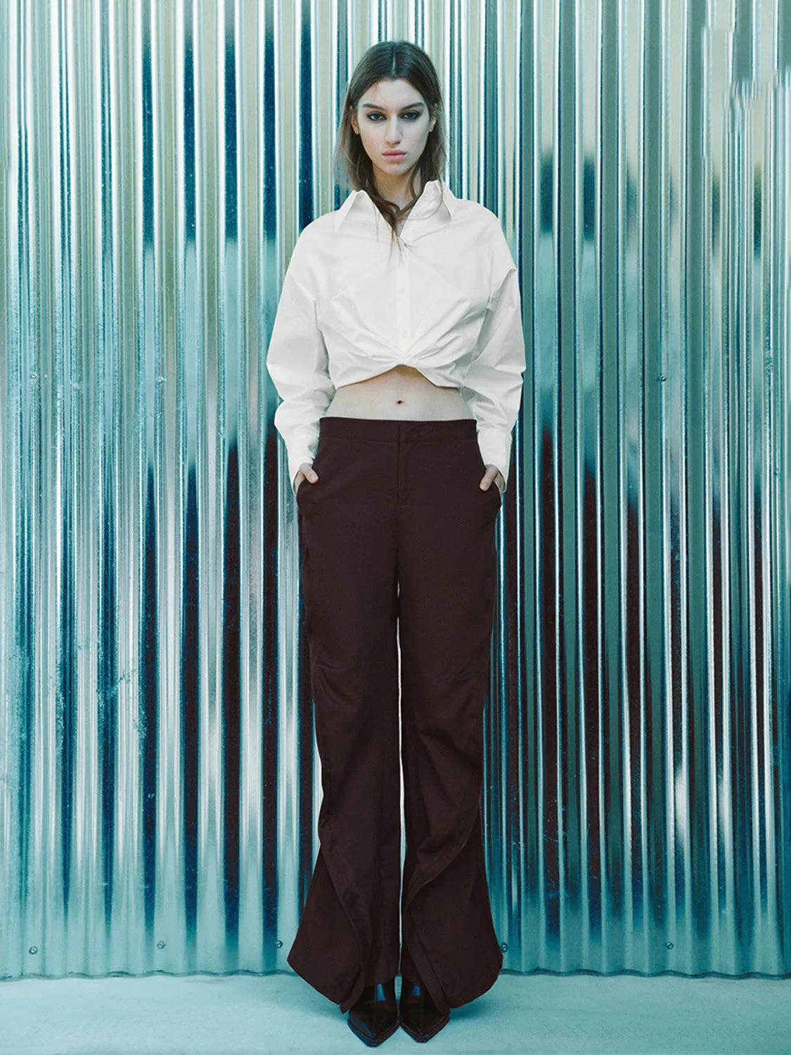 Ruffle Wide-Leg Pants sold by Urban Revivo product image thumbnail 5