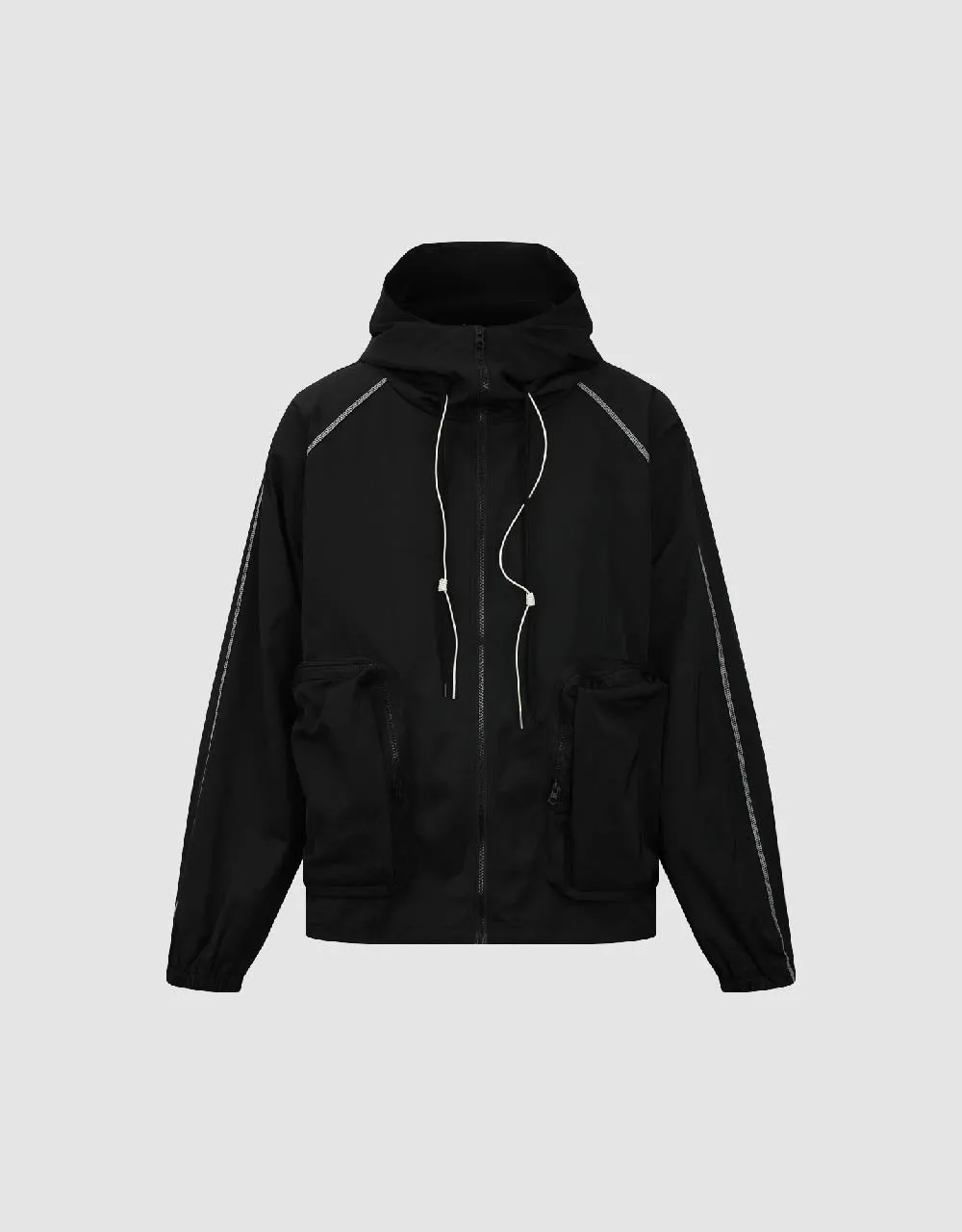 Zipper Front Hooded Oversized Jacket sold by Urban Revivo product image thumbnail 4