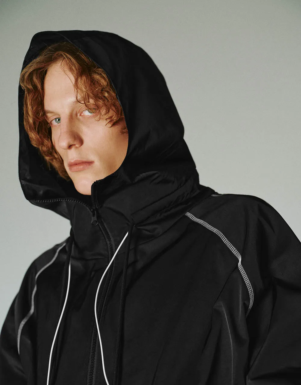 Zipper Front Hooded Oversized Jacket sold by Urban Revivo product image thumbnail 3