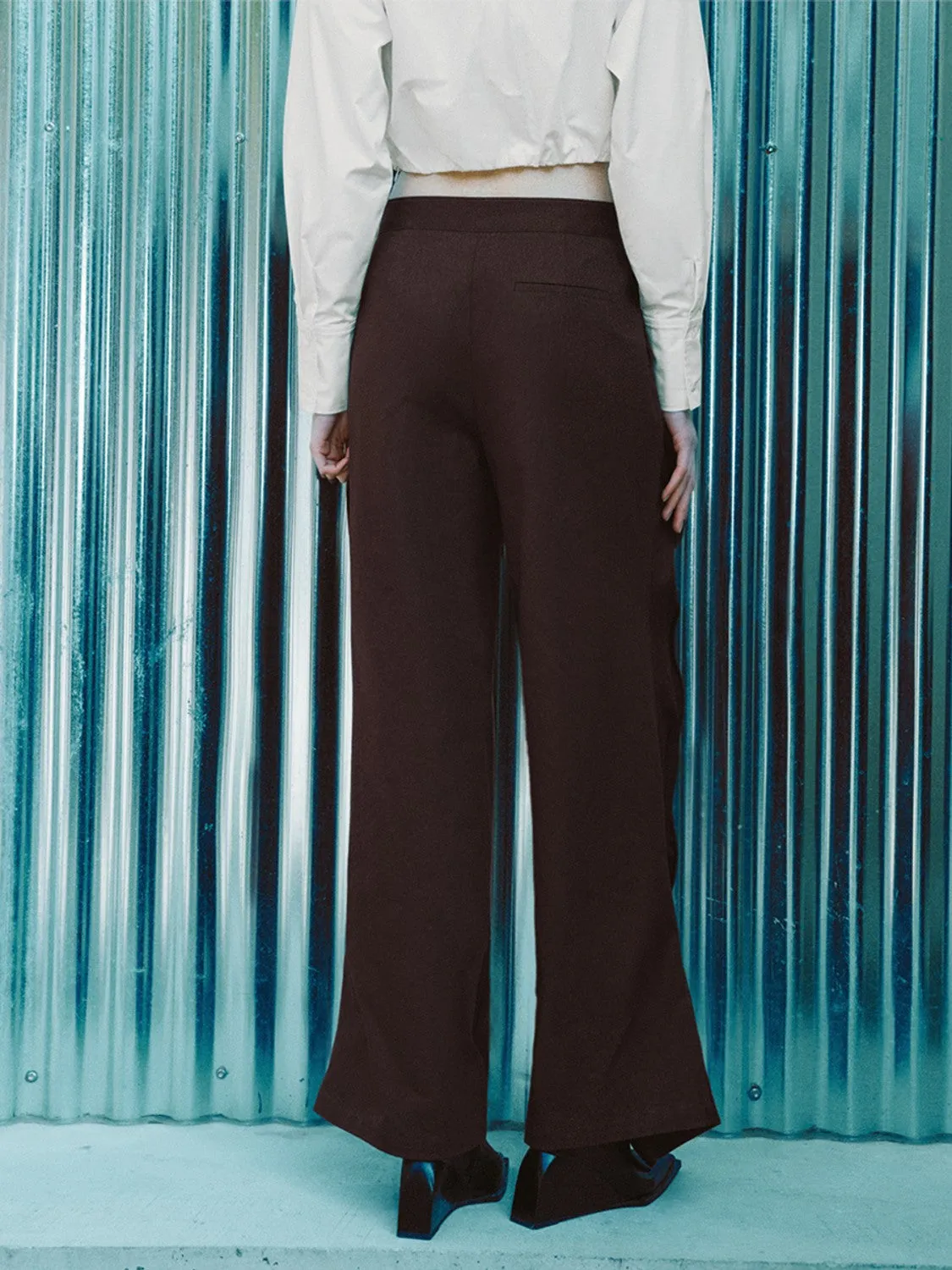 Ruffle Wide-Leg Pants sold by Urban Revivo product image thumbnail 3