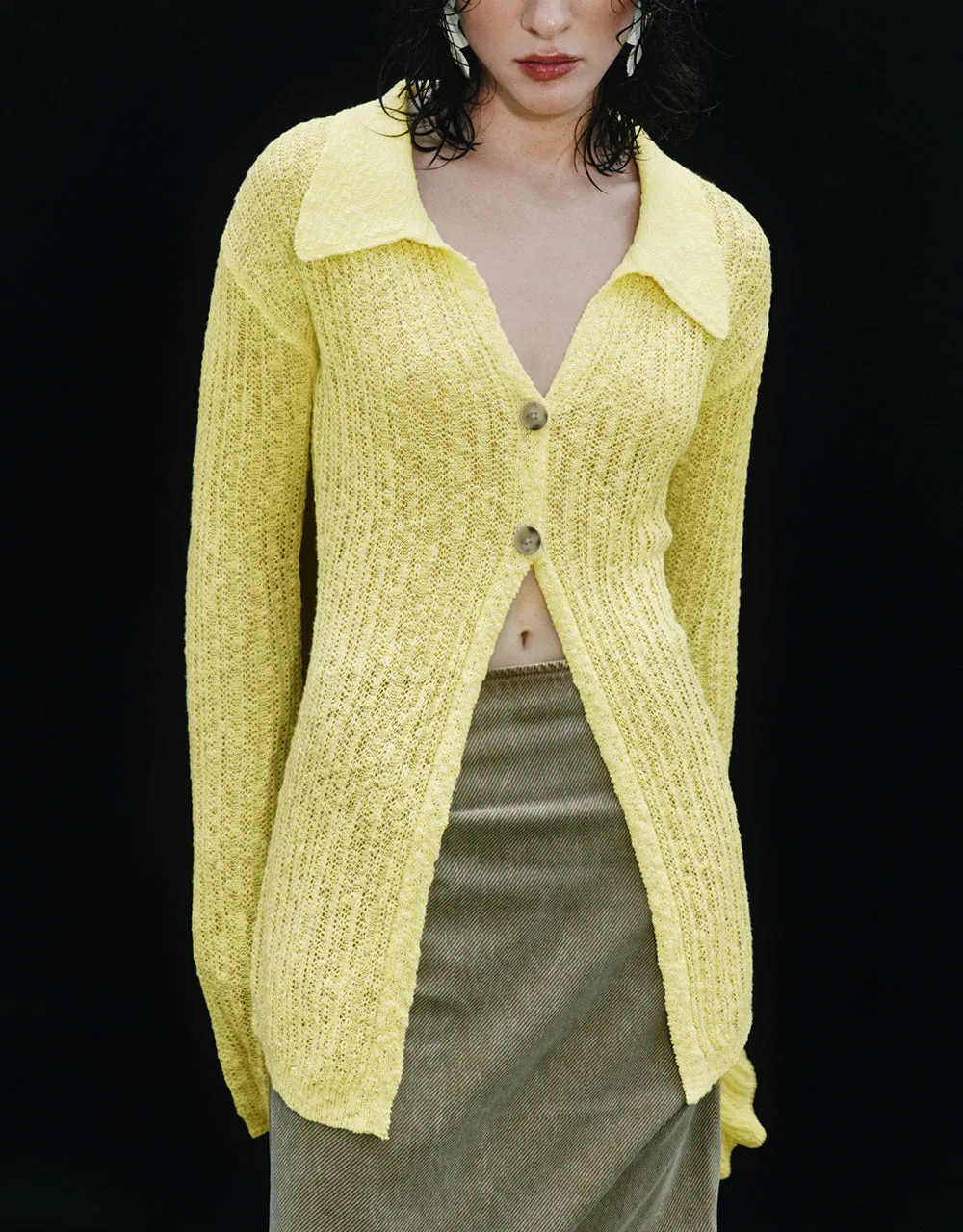 Skinny Knitted Cardigan sold by Urban Revivo product image thumbnail 2