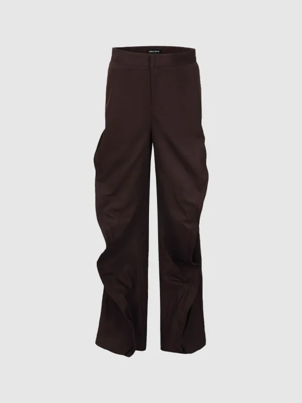 Ruffle Wide-Leg Pants sold by Urban Revivo