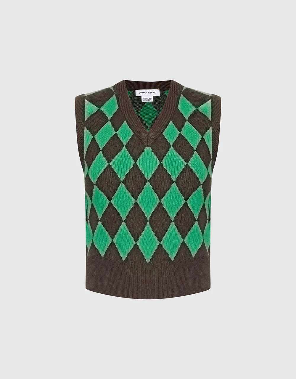 Argyle Pattern Sweater Vest sold by Urban Revivo