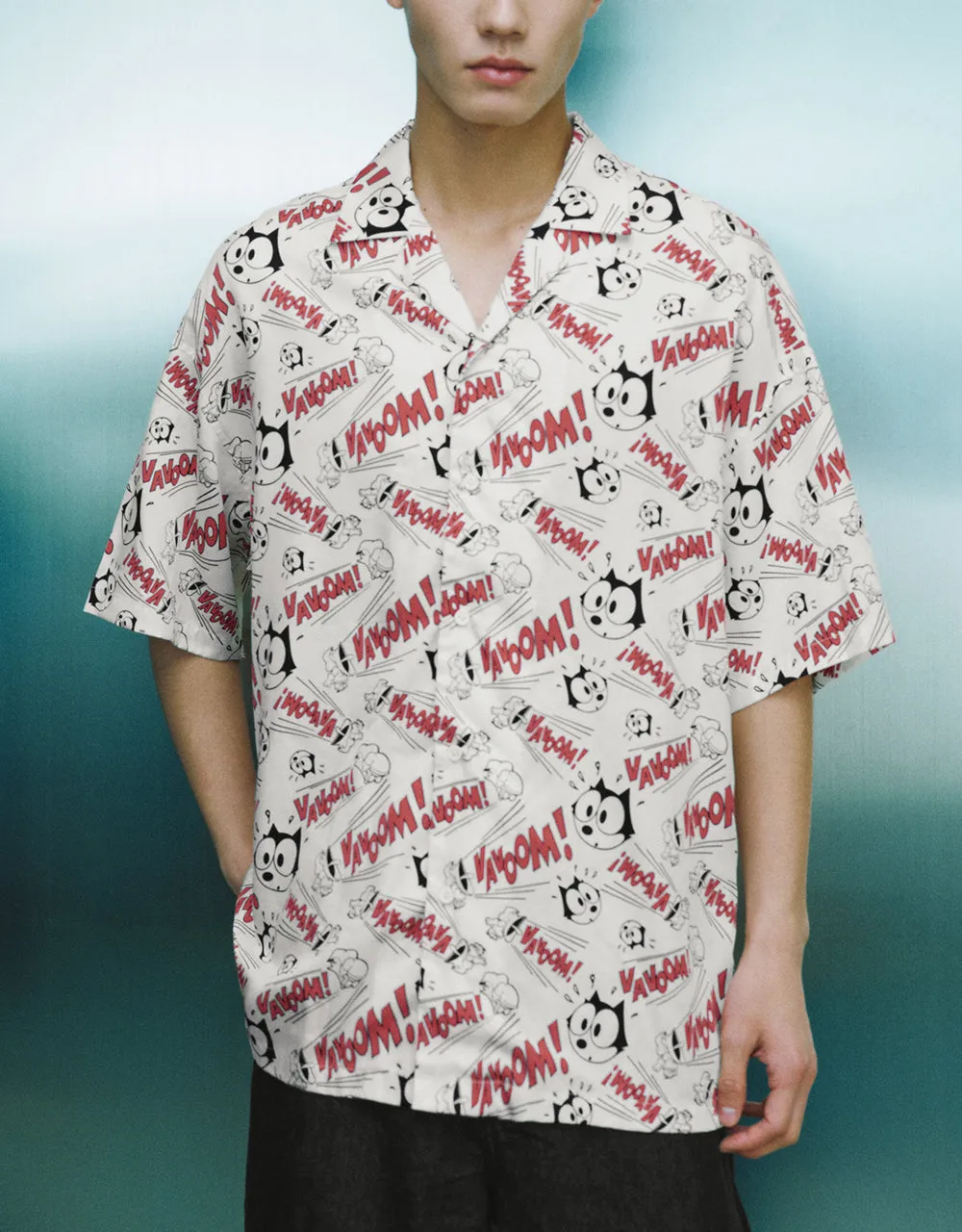 Cartoon Printed Loose Shirt sold by Urban Revivo product image thumbnail 2