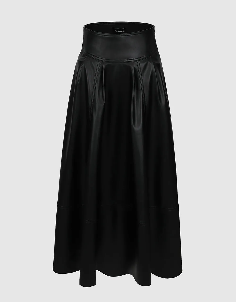 Vegan Leather A-Line Skirt sold by Urban Revivo
