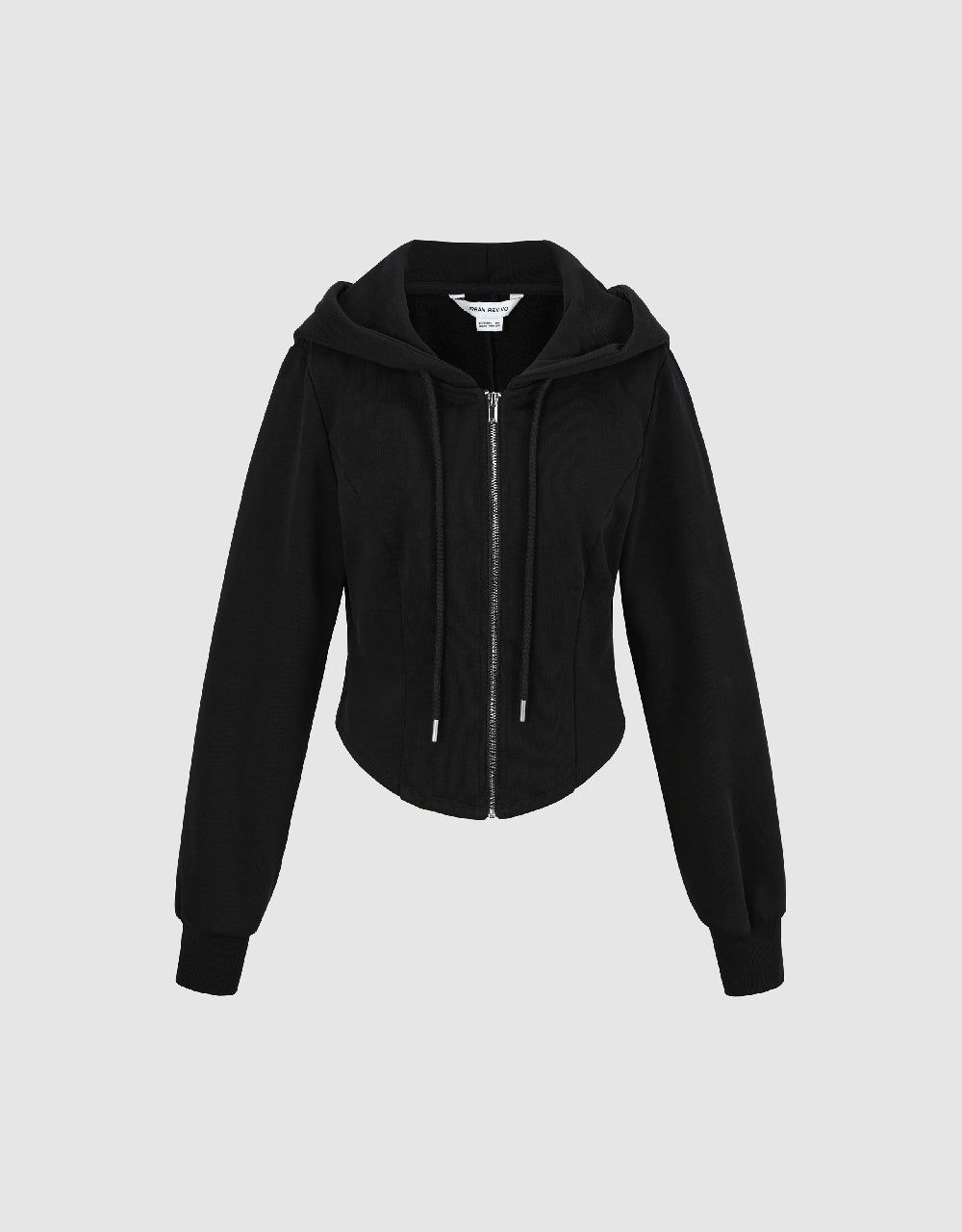 Zipper Front Hooded Jacket sold by Urban Revivo