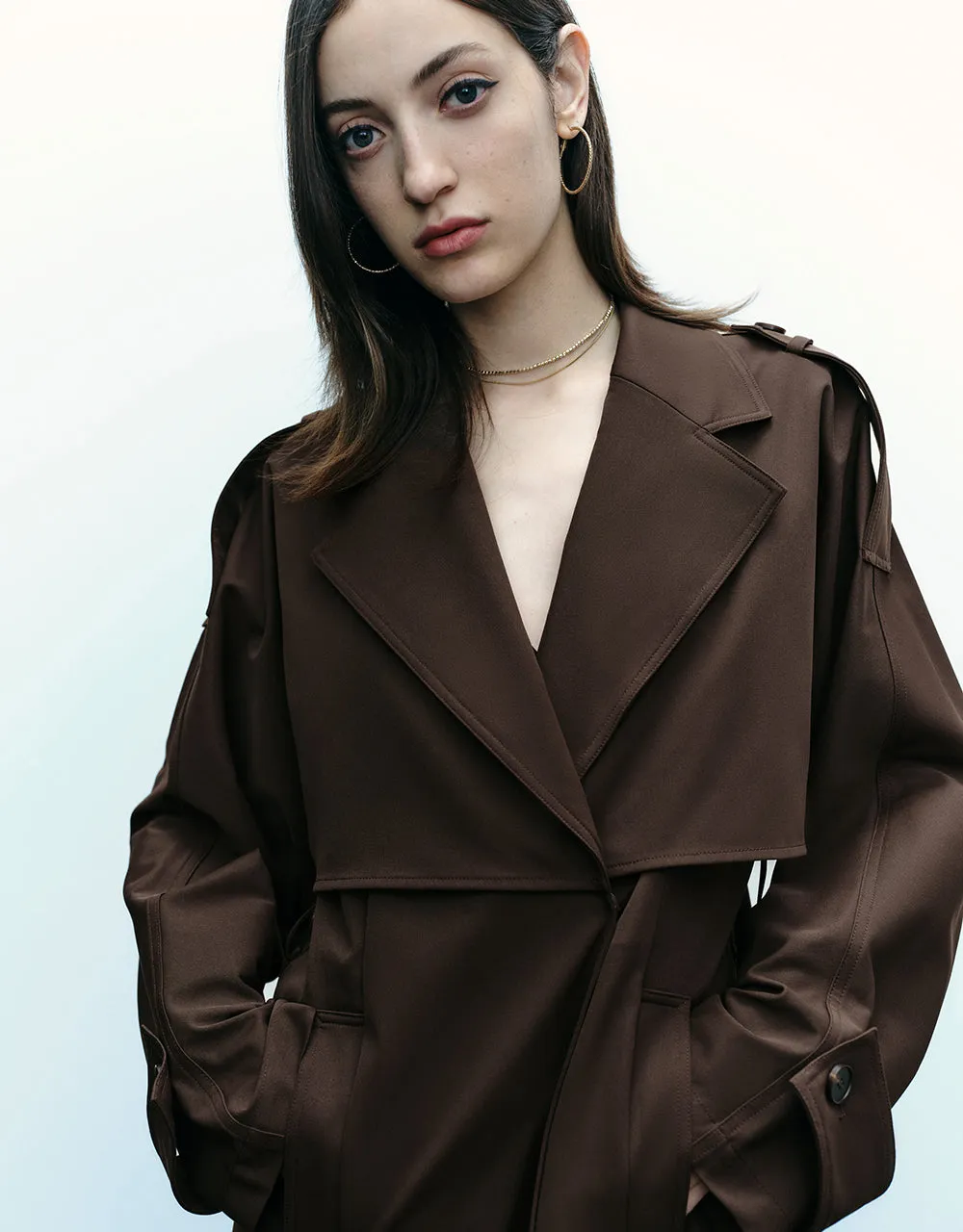 Straight Longline Trench Coat With Belt sold by Urban Revivo product image thumbnail 5