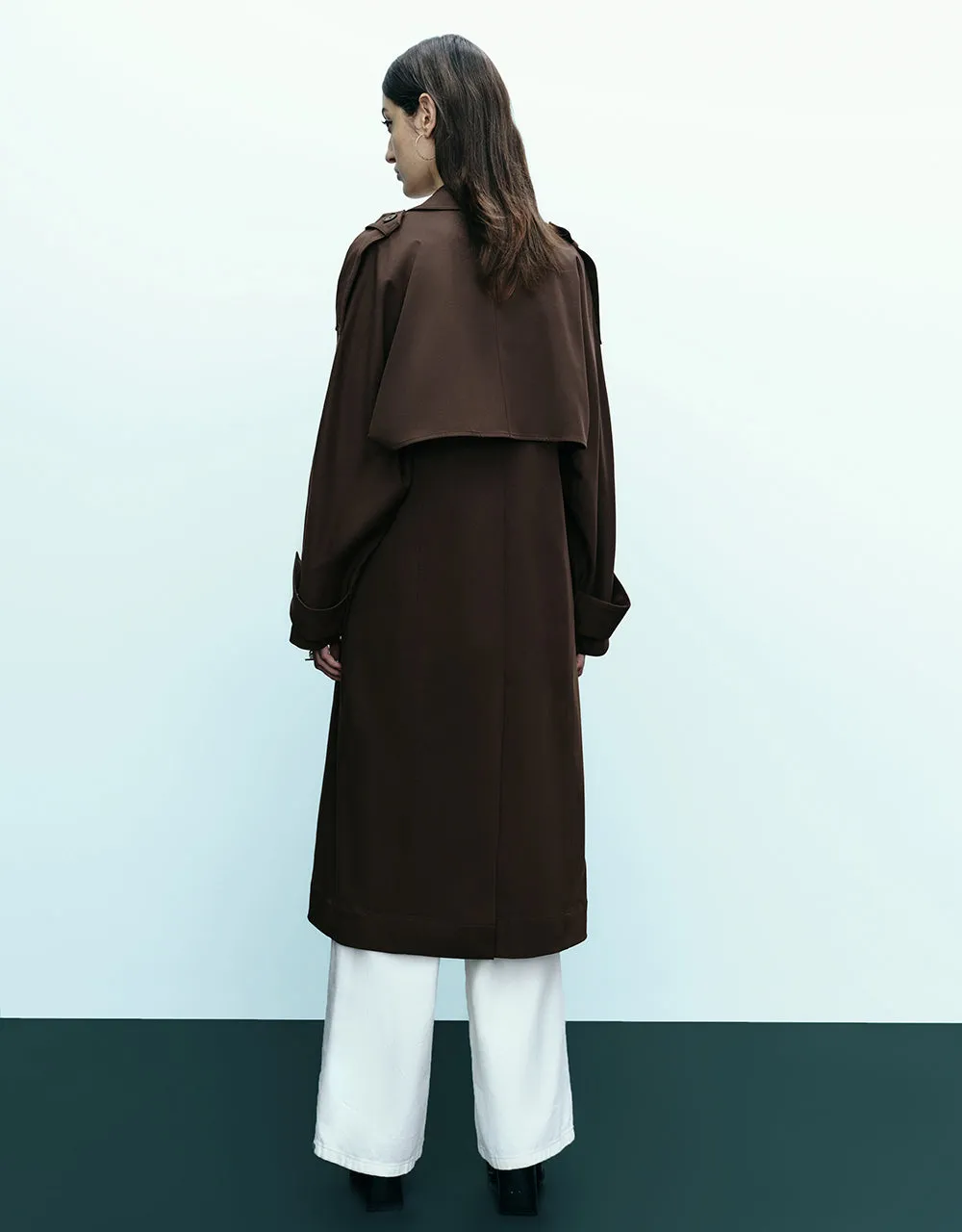 Straight Longline Trench Coat With Belt sold by Urban Revivo product image thumbnail 4