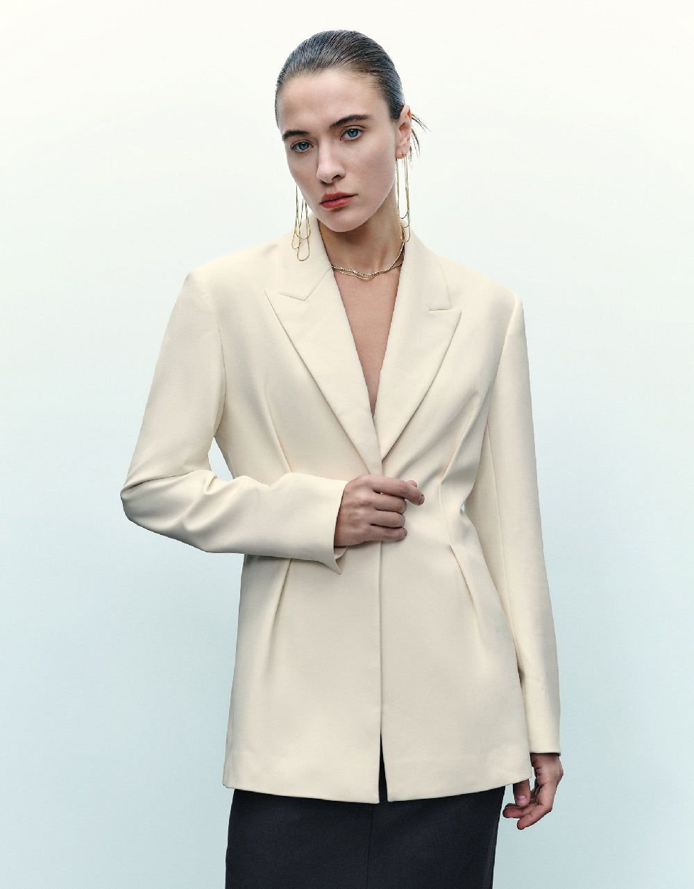 Peaked Lapel Tailored Blazer sold by Urban Revivo
